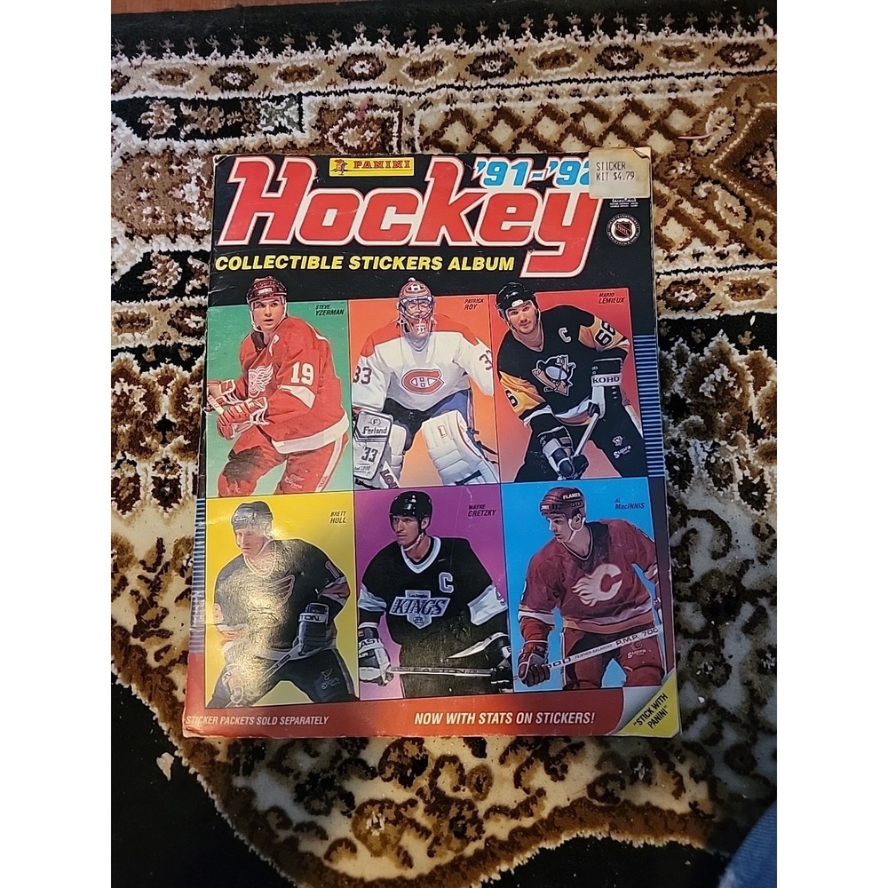 Panini Hockey Sticker Album 1991–92‎  Gretzky Lemieux Roy NHL Vintage